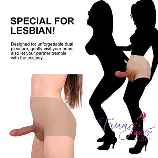 Sextoy Cho Les Khám Phá Dương Vật Giả Liền Quần Silicone Đặc Ruột Tiện Lợi & Cảm Giác Chân Thực