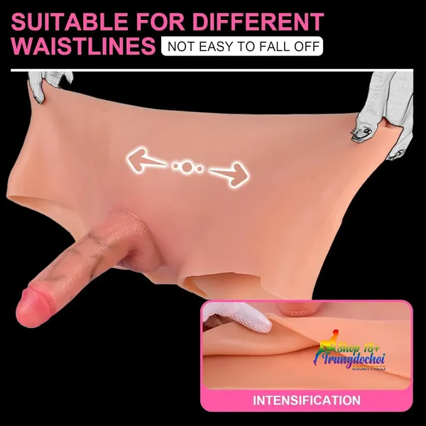Dương Vật Giả  Liền Quần 13cm Nâng Mông Dành Cho Les 