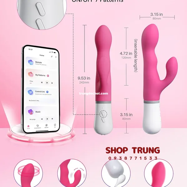 Dương Vật Giả Lovense Nora Rung Hai Động Cơ