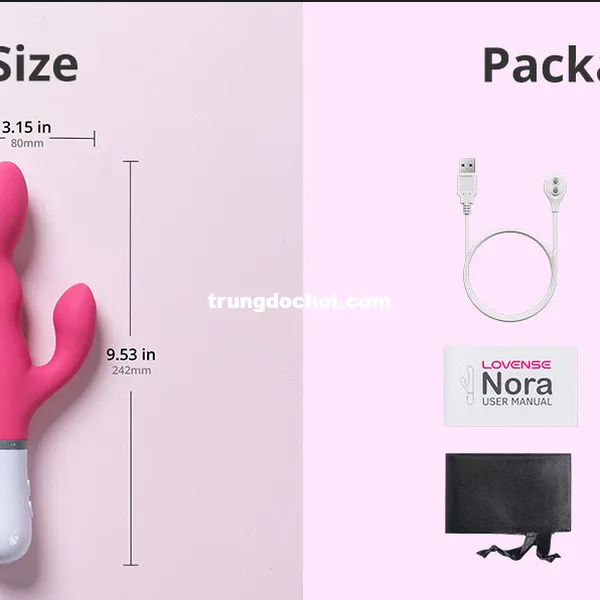 Dương Vật Giả Lovense Nora Rung Hai Động Cơ