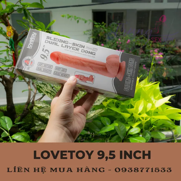 Tha hồ lên đỉnh với dương vật giả gắn tường da trượt Lovetoy 9 inch