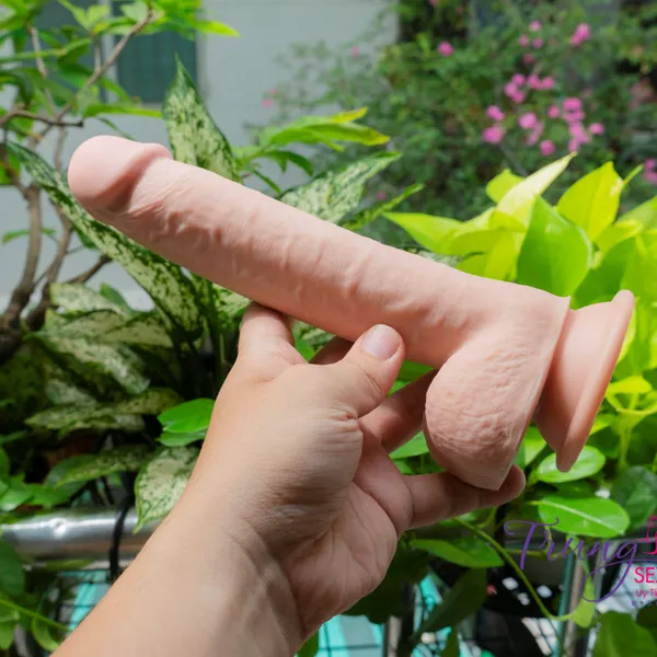 Tha hồ lên đỉnh với dương vật giả gắn tường da trượt Lovetoy 9 inch
