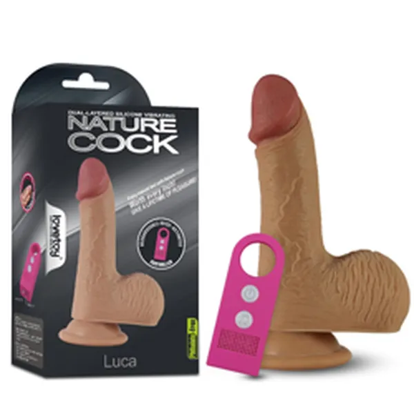 Dương vật giả Lovetoy Nature Cock Luca có rung mềm mịn