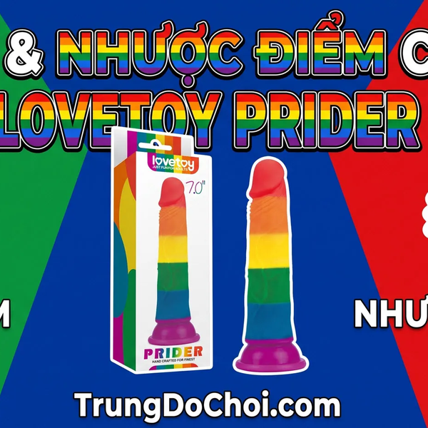 Dương Vật Giả Lovetoy Prider 7 Đa Sắc Cầu Vồng, Đế Hút Mạnh
