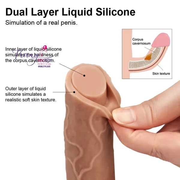 Dương Vật Giả Lovetoy 2 Lớp Mềm Mịn Nature Cock 7 inch