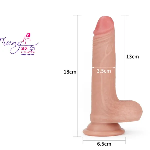 Dương Vật Giả Lovetoy 2 Lớp Mềm Mịn Nature Cock 7 inch
