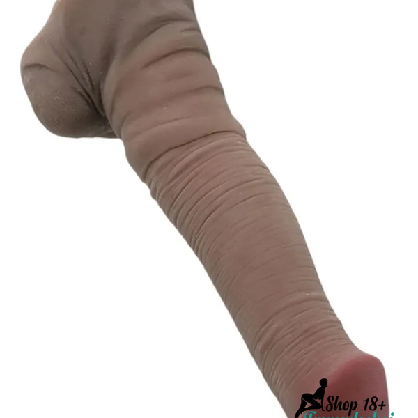 Dương Vật Giả Hình Ngựa Nâu Silicone Size L — Đế Hút, Dài 21cm