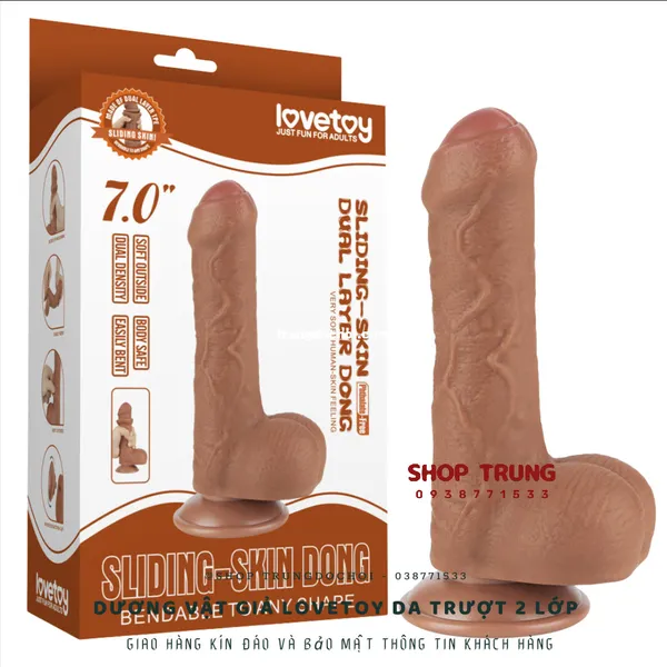Dương vật giả Lovetoy 2 lớp mềm mại như thật 2024 