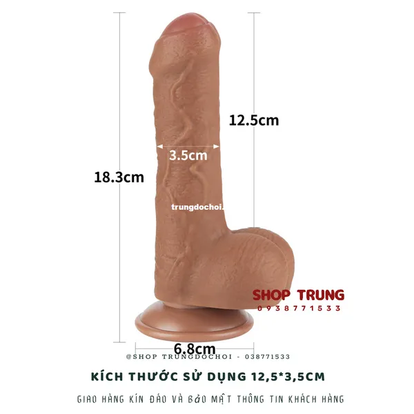 Dương vật giả Lovetoy 2 lớp mềm mại như thật 2024 