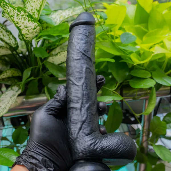 Dương Vật Giả Gắn Tường Màu Đen Mạnh Mẽ Như Thật 20*4cm 