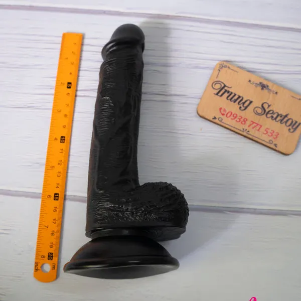 Dương Vật Giả Gắn Tường Màu Đen Kích Thước 15*3,5cm