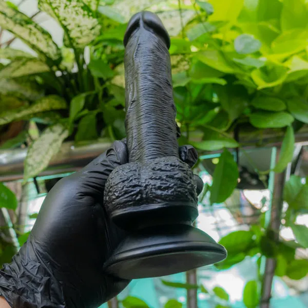 Dương Vật Giả Gắn Tường Màu Đen Kích Thước 15*3,5cm