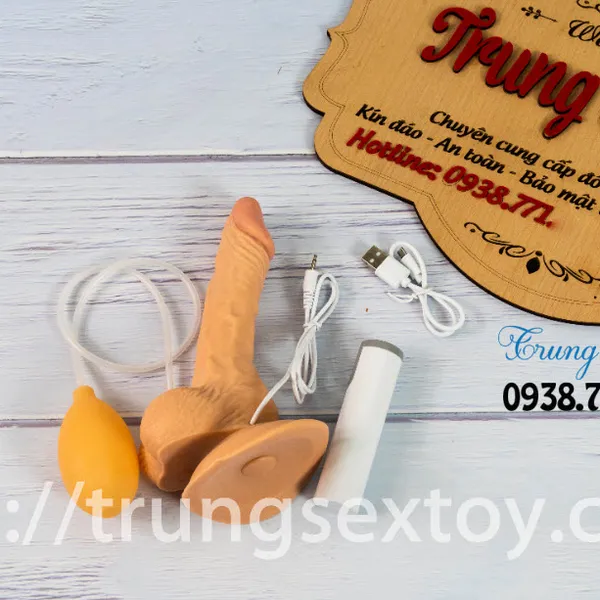 Dương vật giả gắn tường có rung và bắn tinh như thật