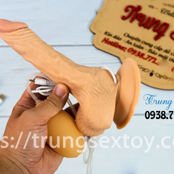 Dương vật giả gắn tường có rung và bắn tinh như thật