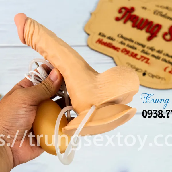 Dương vật giả gắn tường có rung và bắn tinh như thật