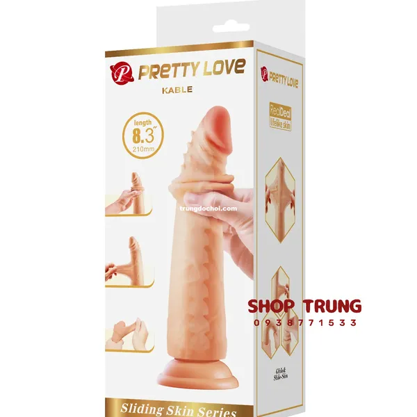 Dương Vật Giả Prettylove Kable Silicon 2 Lớp Mềm Mịn Như Thật
