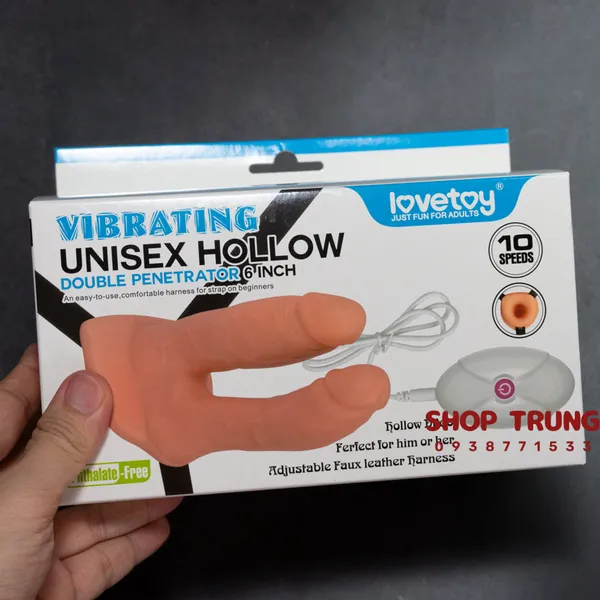 Đồ chơi người lớn dành cho nam - dương vật rỗng ruột hai đầu