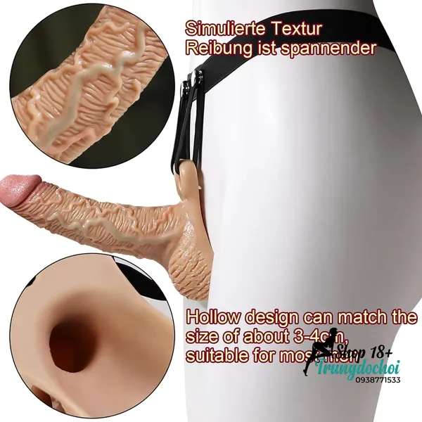 Quần Đeo Dương Vật Giả Rỗng Ruột JIUAI Công Nghệ Triple Fixation Chống Rũ