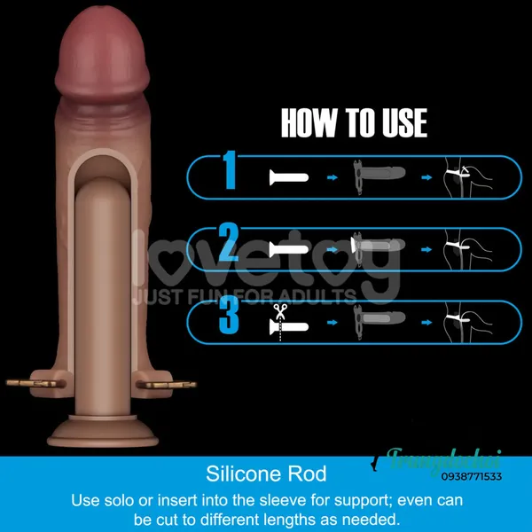 Dương Vật Rỗng Ruột Có Dây Đeo Lovetoy INGEN 9 Inch Hollow Strap-On Cho Cảm Giác Như Thật