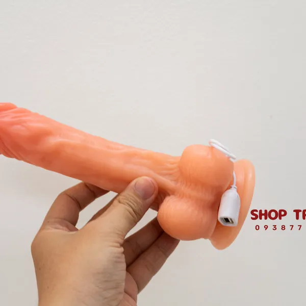 Dương vật giả dành cho nữ rung ngoáy - dài 15cm ngang 3cm