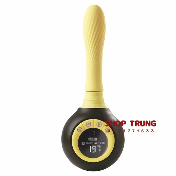 Dương vật giả rung thụt 10 chế độ điều khiển từ xa màn hình LCD
