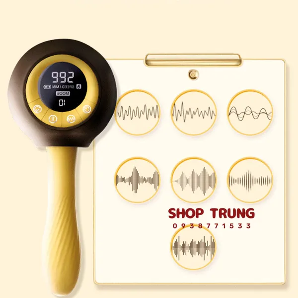 Dương vật giả rung thụt 10 chế độ điều khiển từ xa màn hình LCD