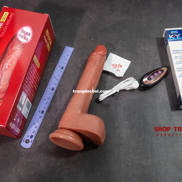 Dương vật giả rung thụt 15cm này giúp bạn có trải nghiệm tình dục tuyệt vời