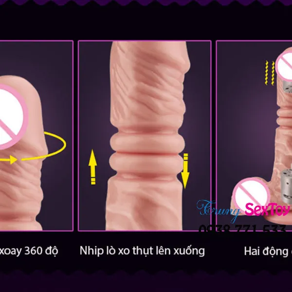 Sướng không diễn tả được với dương vật giả King Size rung thụt ngoáy