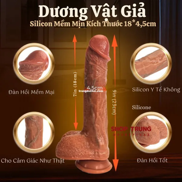 Dương Vật Giả Như Thật Rung Thụt 10 Chế Độ Điều Khiển Bằng APP