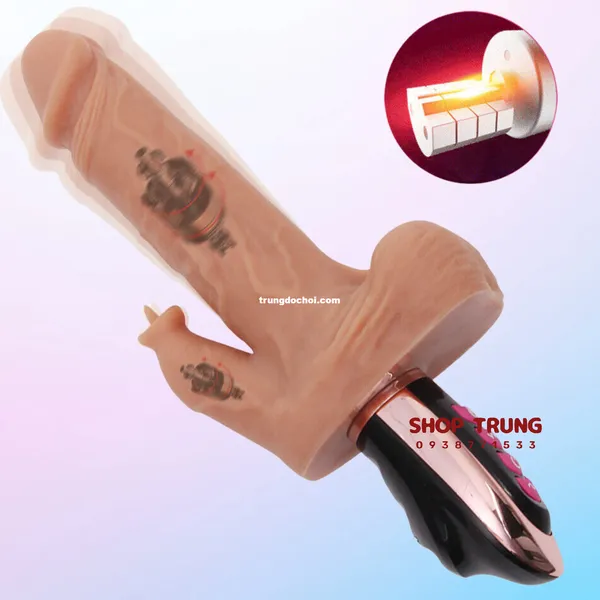 Dương Vật Giả Rung Thụt 7 Chế Độ Rung Thụt