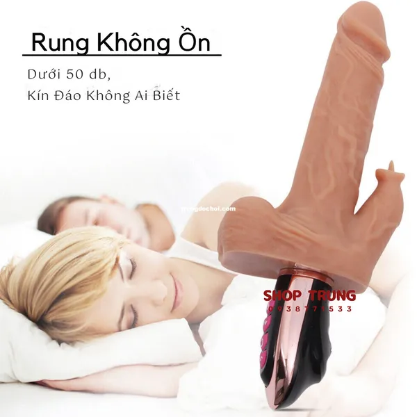 Dương Vật Giả Rung Thụt 7 Chế Độ Rung Thụt