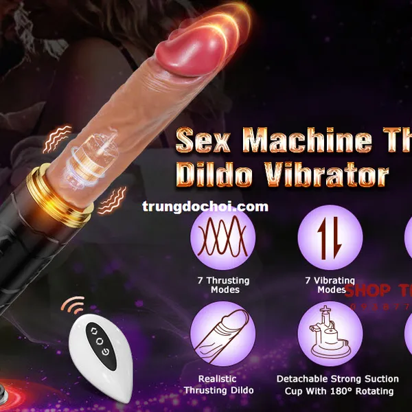 Dương Vật Giả Rung Thụt 7 Chế Độ Cao Cấp Điều Khiển Từ Xa