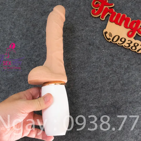 Dương Vật Giả Rung Thụt Cầm Tay Mềm Mịn Như Thật