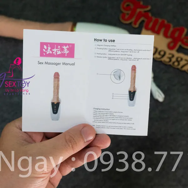 Dương Vật Giả Rung Thụt Cầm Tay Mềm Mịn Như Thật
