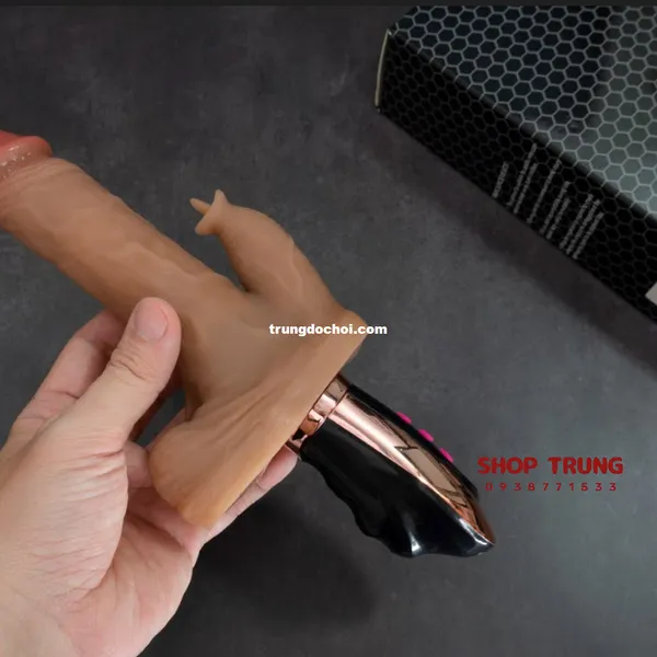 Dương Vật Giả Rung Thụt 7 Chế Độ Rung Thụt