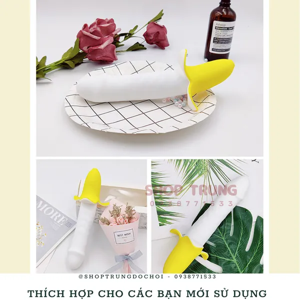 Đồ chơi người lớn dương vật rung thụt nhiều chế độ hình trái chuối
