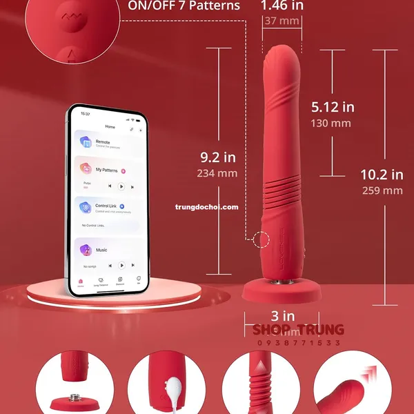 Dương Vật Giả Lovense Gravity Rung Thụt Điều Khiển Từ Xa Bằng App Hàng Chính Hãng 