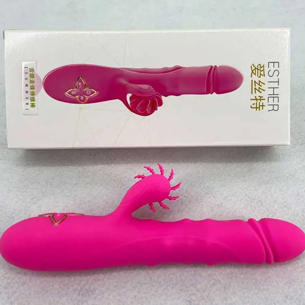 Dương Vật Giả Panola Esther Rung Thụt Xoay Lưỡi, 24cm Đa Chức Năng
