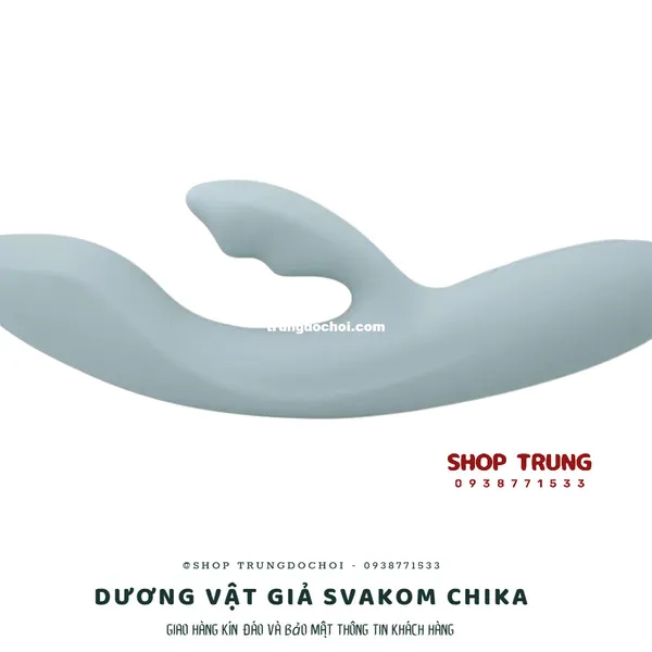 Dương Vật Giả Svakom Chika Rung 5 Tần Số Có Nhiệt Độ Điều Khiển Bằng App