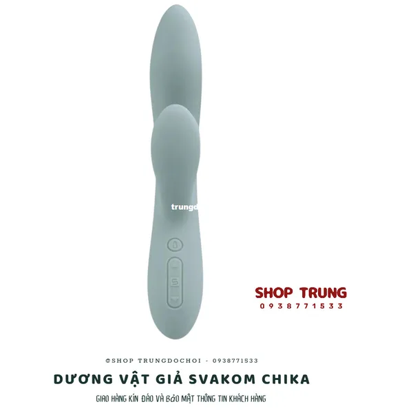 Dương Vật Giả Svakom Chika Rung 5 Tần Số Có Nhiệt Độ Điều Khiển Bằng App