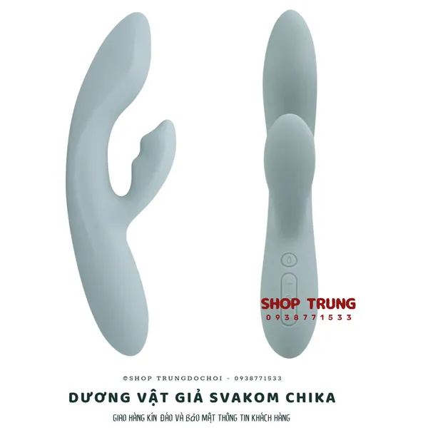 Dương Vật Giả Svakom Chika Rung 5 Tần Số Có Nhiệt Độ Điều Khiển Bằng App