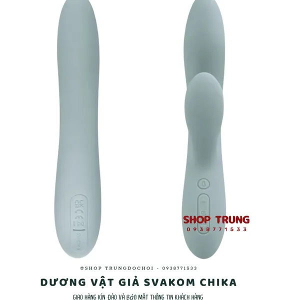 Dương Vật Giả Svakom Chika Rung 5 Tần Số Có Nhiệt Độ Điều Khiển Bằng App