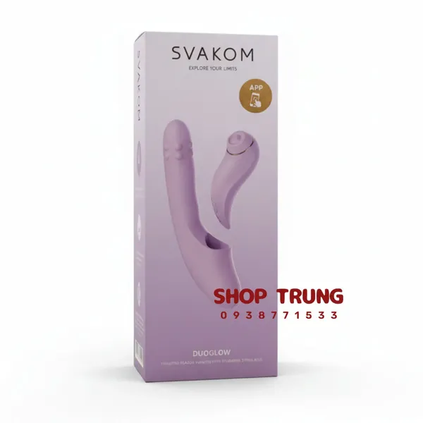 Dương Vật Giả Svakom DuoGlow 2 Thiết Kế 2 Trong 1, Điều Khiển Qua App