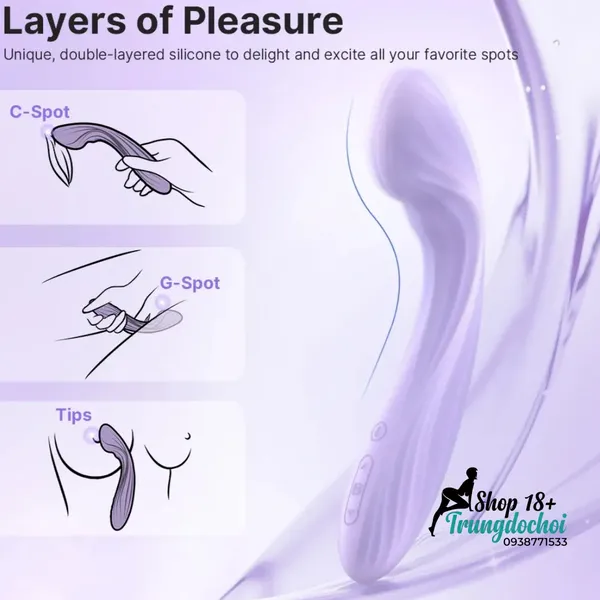 Svakom Margot Máy Rung 2 Đầu Sưởi Ấm Kích Thích G-Spot Điều Khiển App