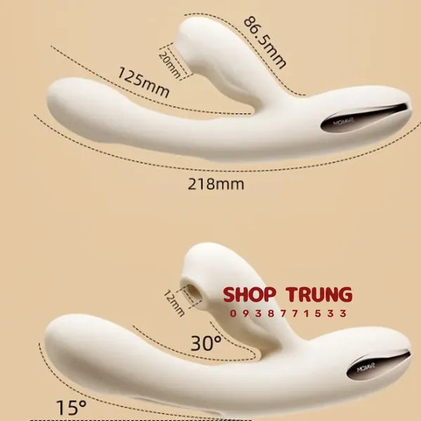Dương Vật Giả Svakom UNECO Hút Sóng Âm Kích Thích Kép Thông Minh Qua App 
