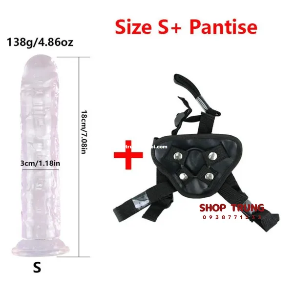 Dương Vật Giả Trong Suốt 15cm Dành Cho Nữ