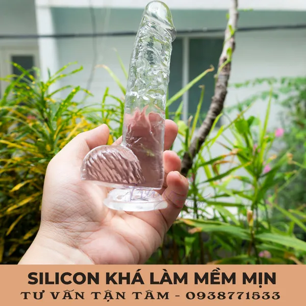 Dương Vật Giả Trong Suốt Nhiều Màu Sắc 12*2,5cm