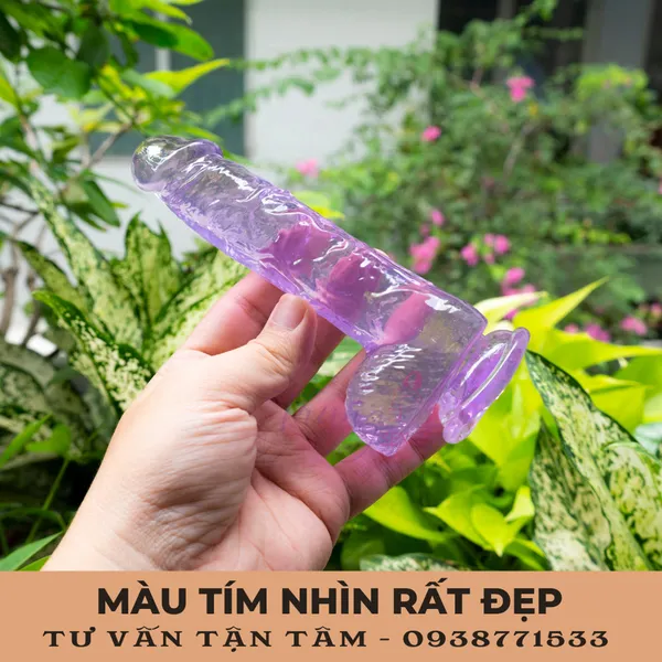 Dương Vật Giả Trong Suốt Nhiều Màu Sắc 12*2,5cm