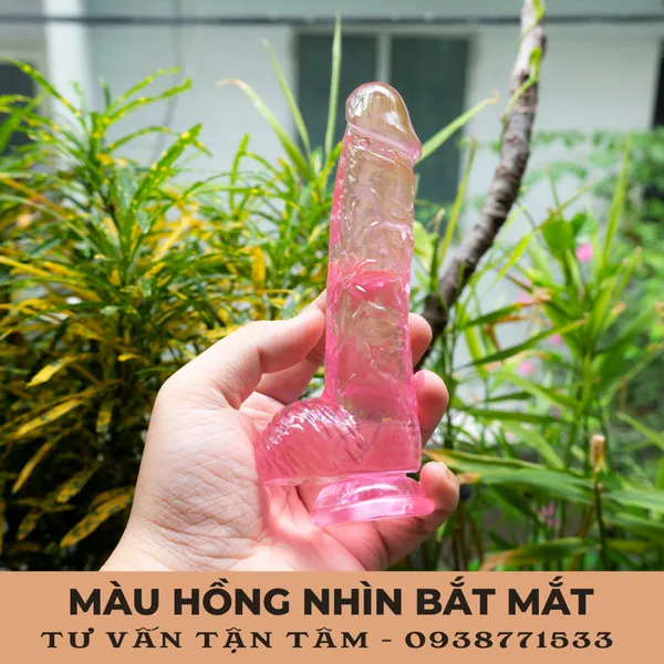 Dương Vật Giả Trong Suốt Nhiều Màu Sắc 12*2,5cm