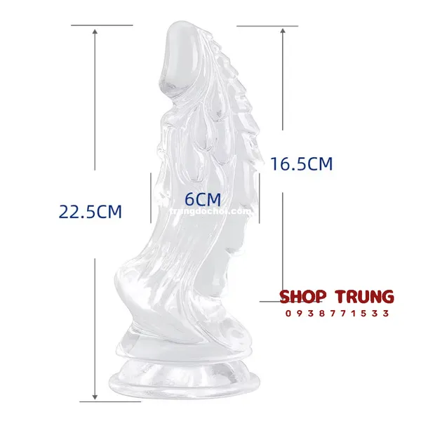 Dương Vật Giả Trong Suốt Đầu Rồng Thiết Kế Đẹp Mắt